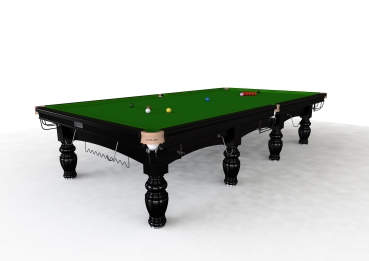 Riley Aristocrat Gloss Black Finish Full Size Standard Cushion Snooker Table (12ft 365cm)